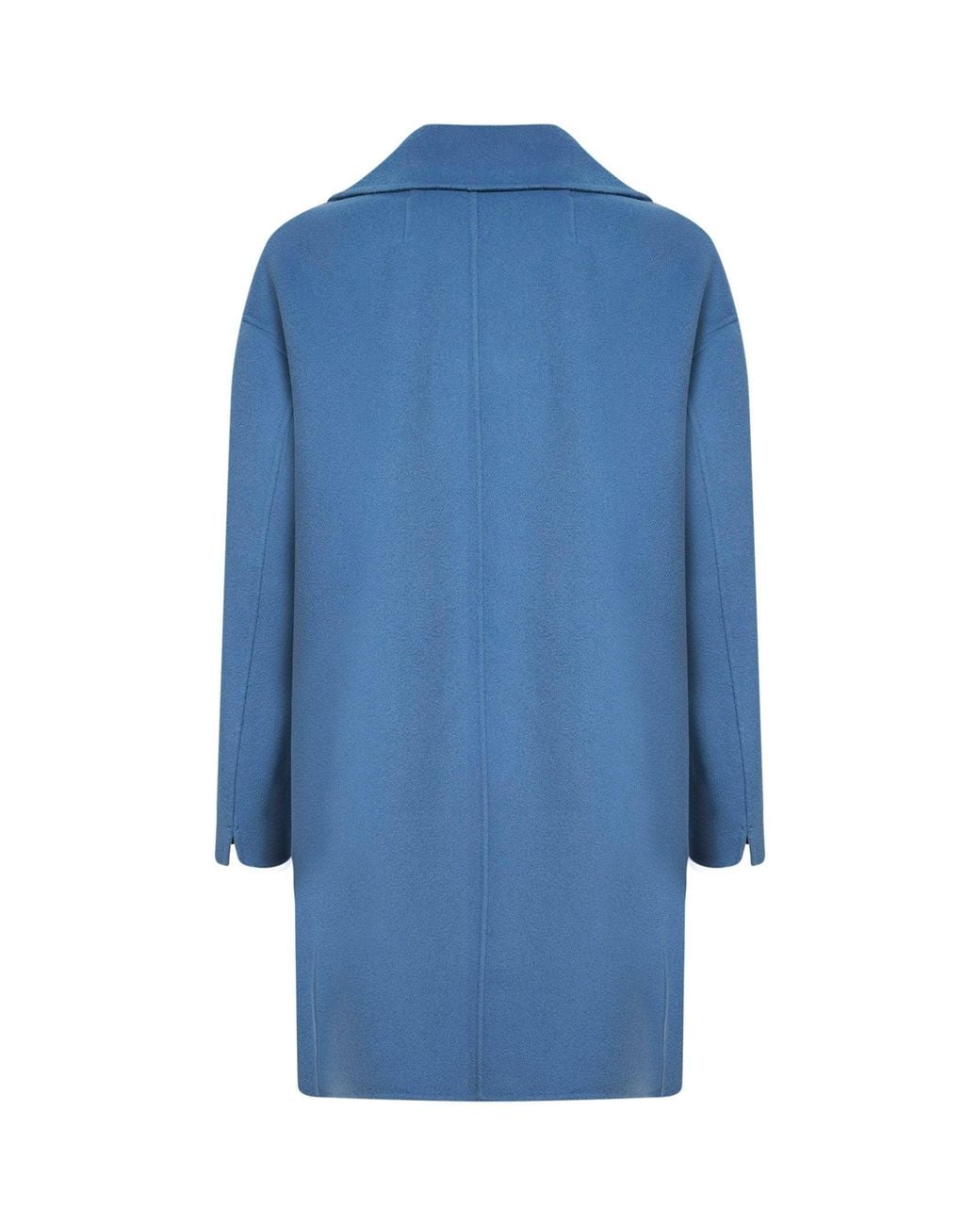 Max Mara Blue Smmeden Double-Breasted Midi Coat