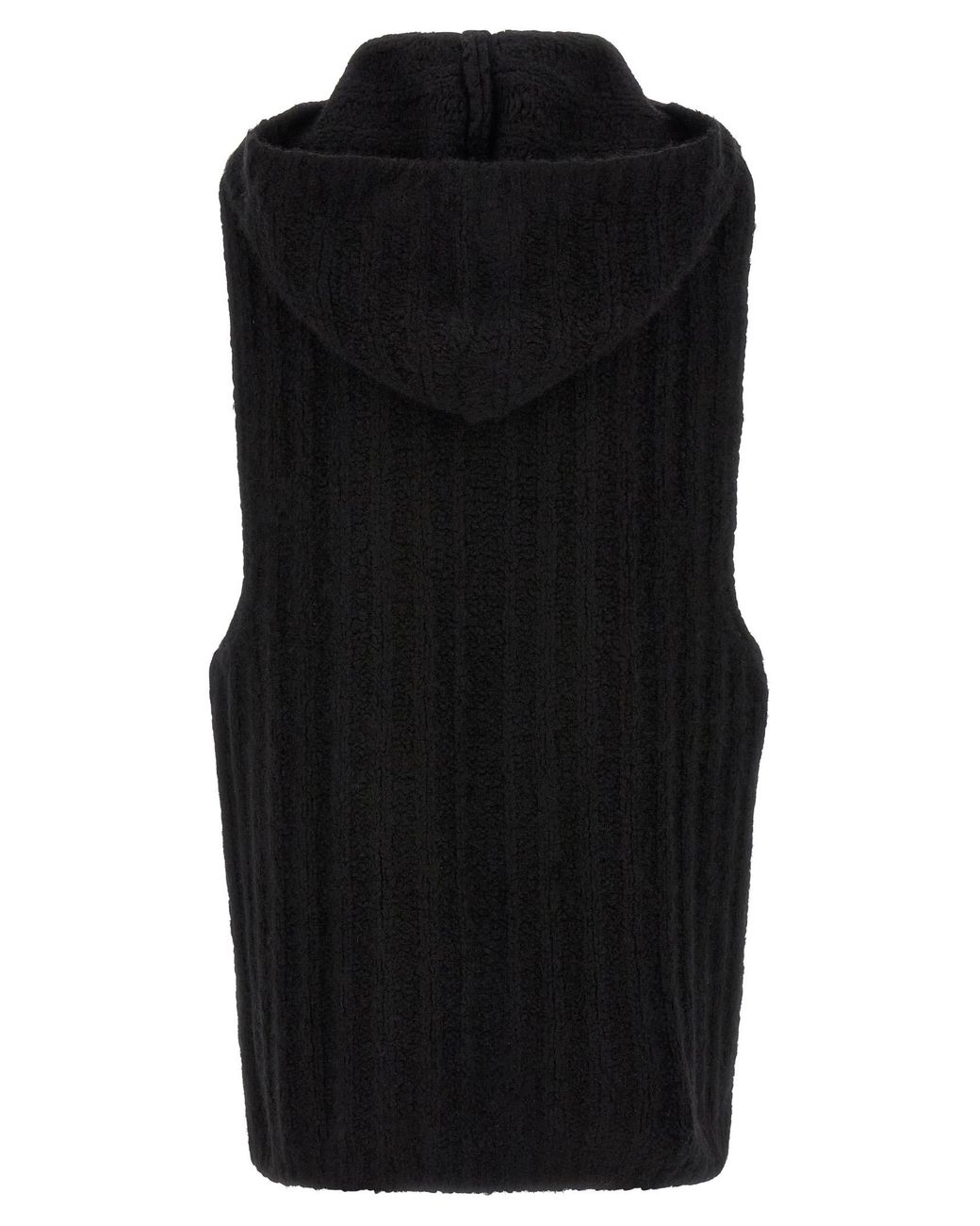 Rick Owens Black Cashmere Sleeveles Sweater Clothing for men