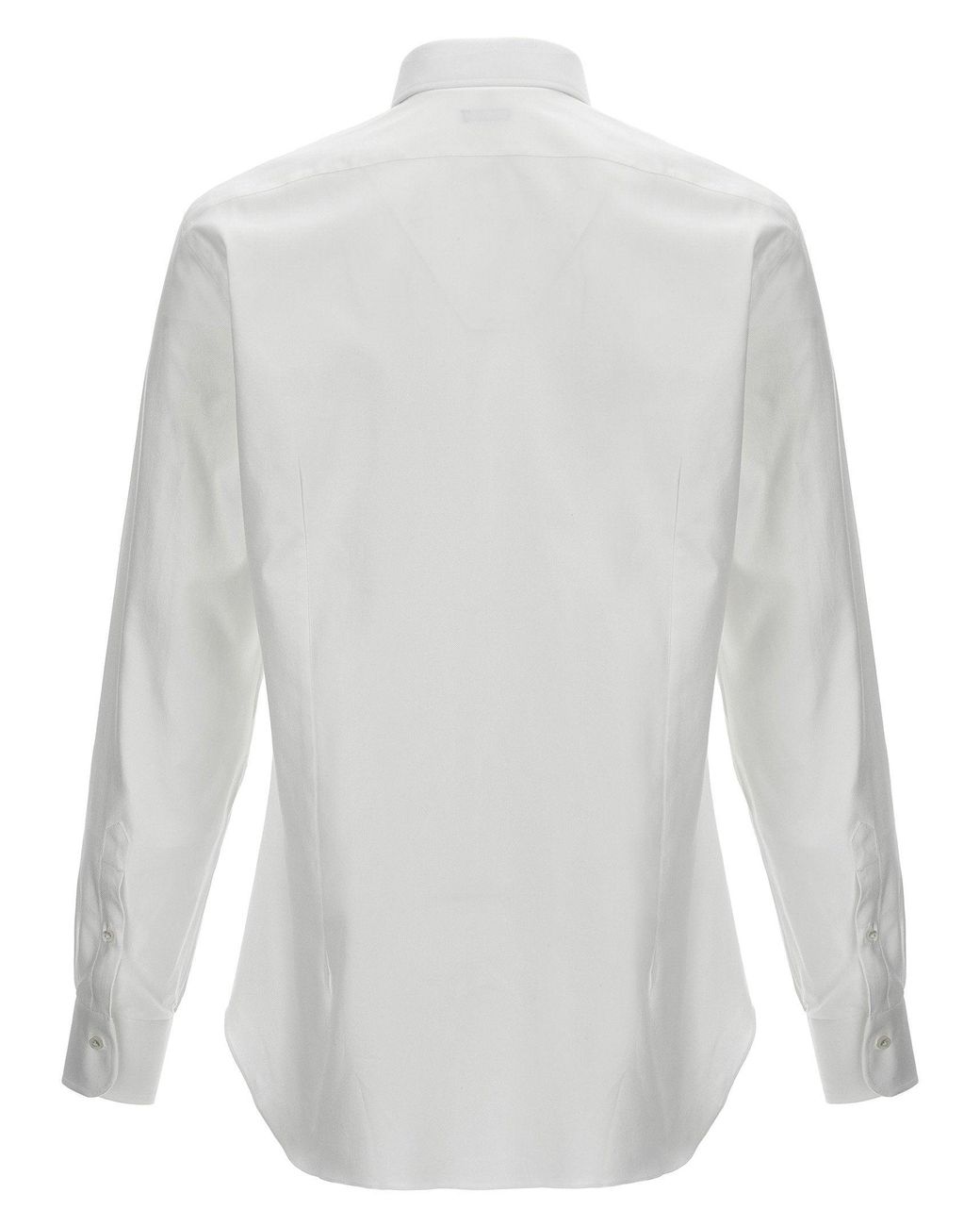 Barba Napoli White Cotton Shirt for men