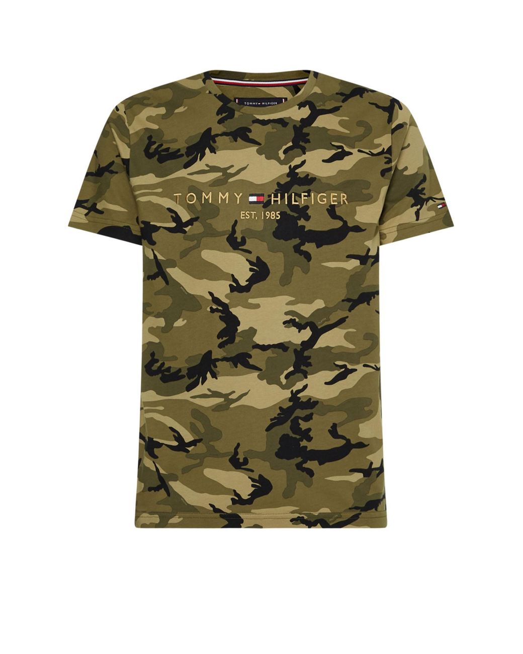 Tommy Hilfiger Camouflage T-shirt With Logo in Green for Men - Save 4% |  Lyst