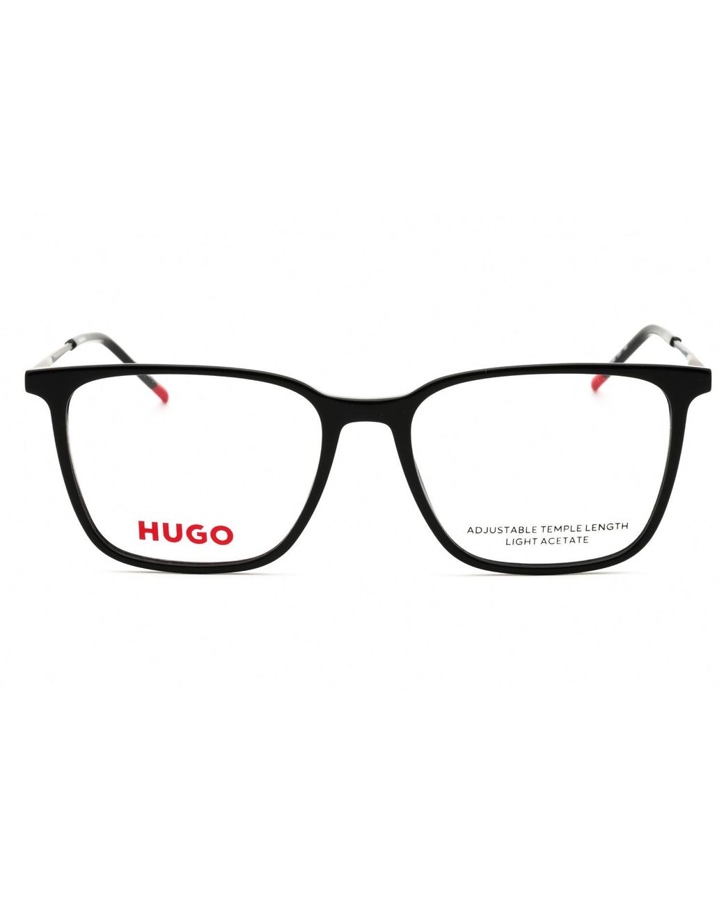 HUGO Black Hugo Hg1288 Rectangular Plastic Eyeglasses