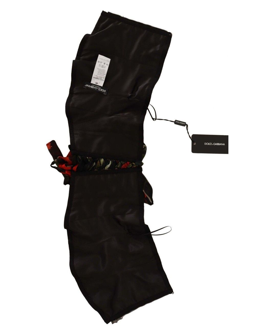 Dolce & Gabbana Black Elegant Silk Corset Belt Top