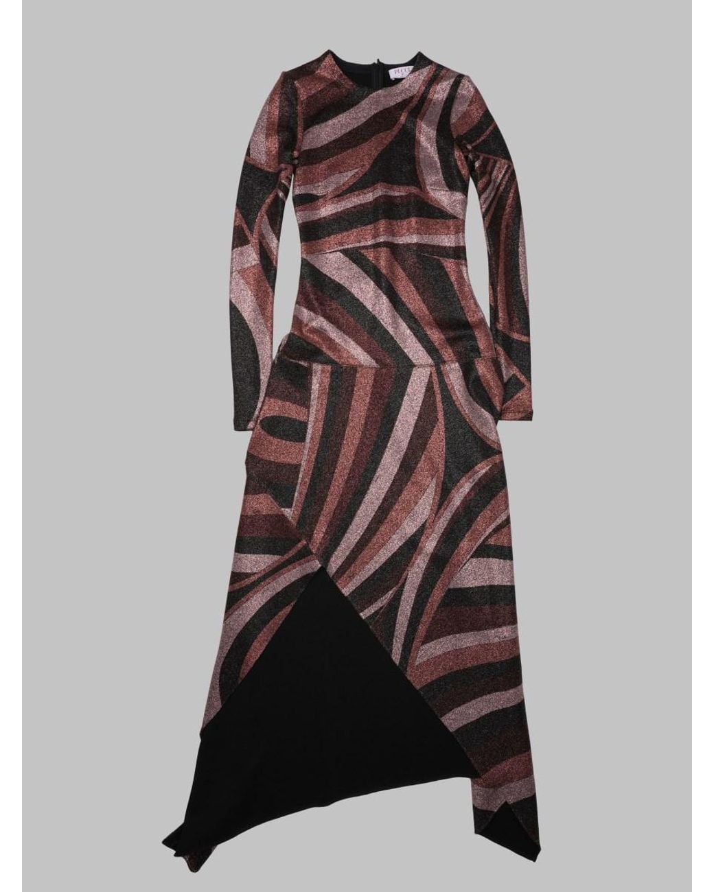 Emilio Pucci Red Iride Print Long Dress Polyamide