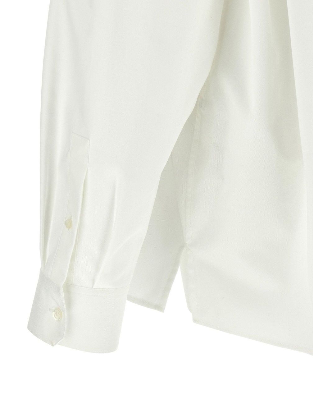 Loewe White Cotton Twill Shirt for men