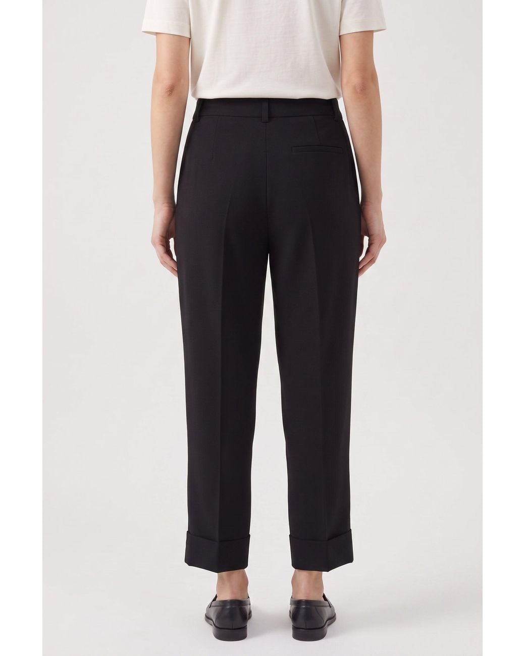 Brunello Cucinelli Black Acetate Silk Blend Tapered Pants Nwt