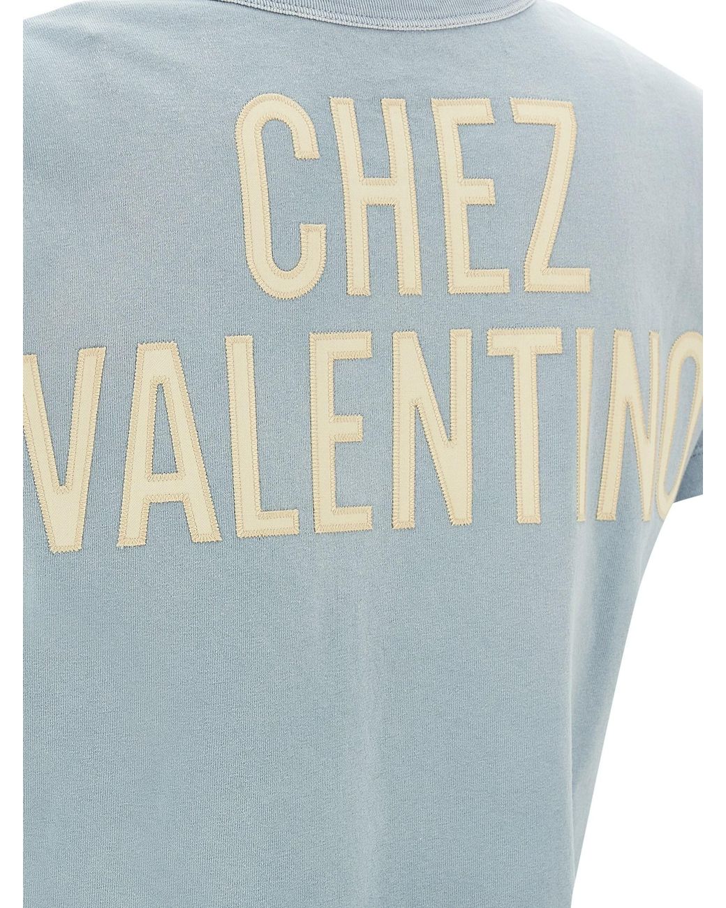 Valentino Garavani Blue Panther Lady T-Shirt Cotton