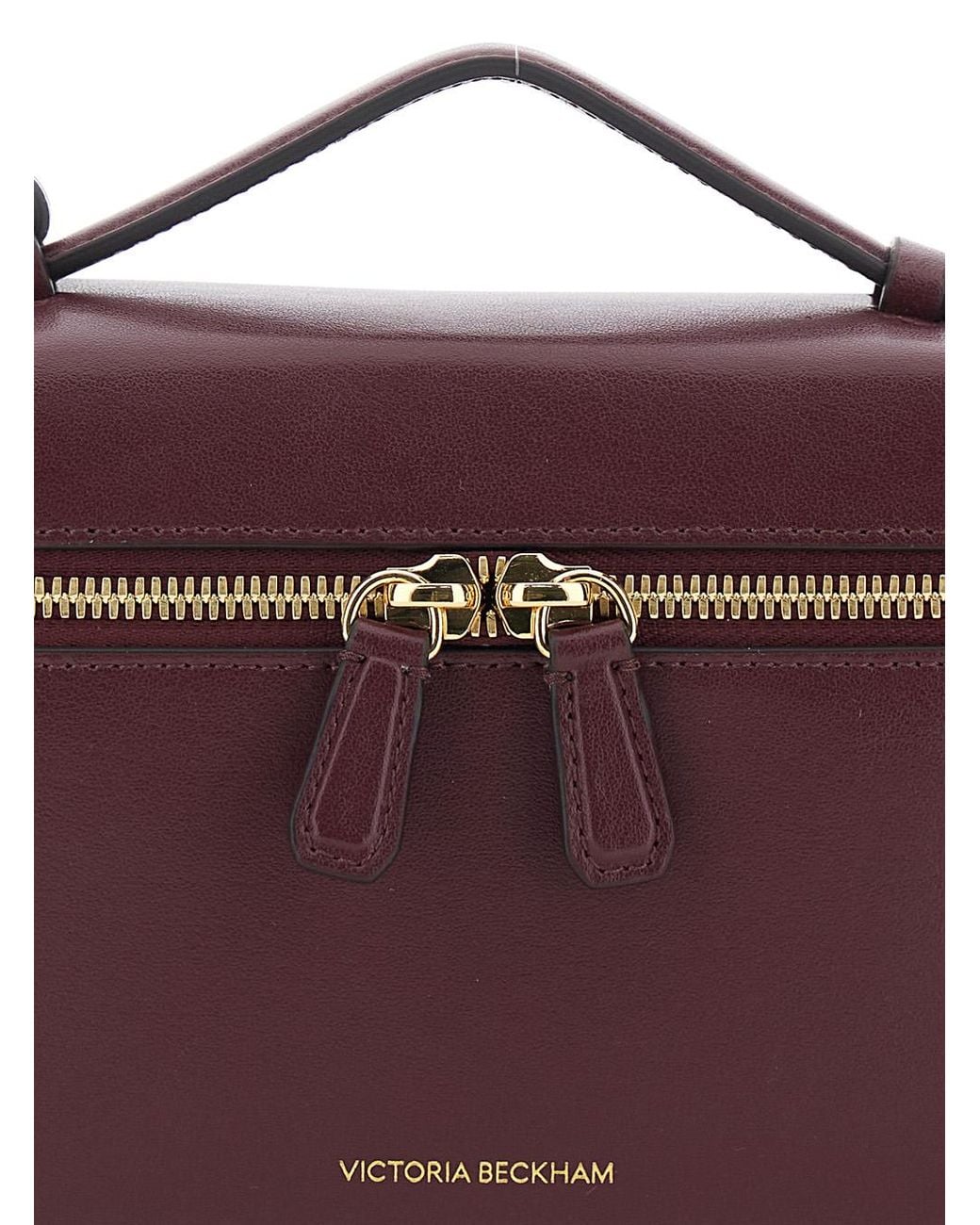 Victoria Beckham Purple 'Vanity' Crossbody Bag With Adjustable Strap And Logo Lettering On The Front