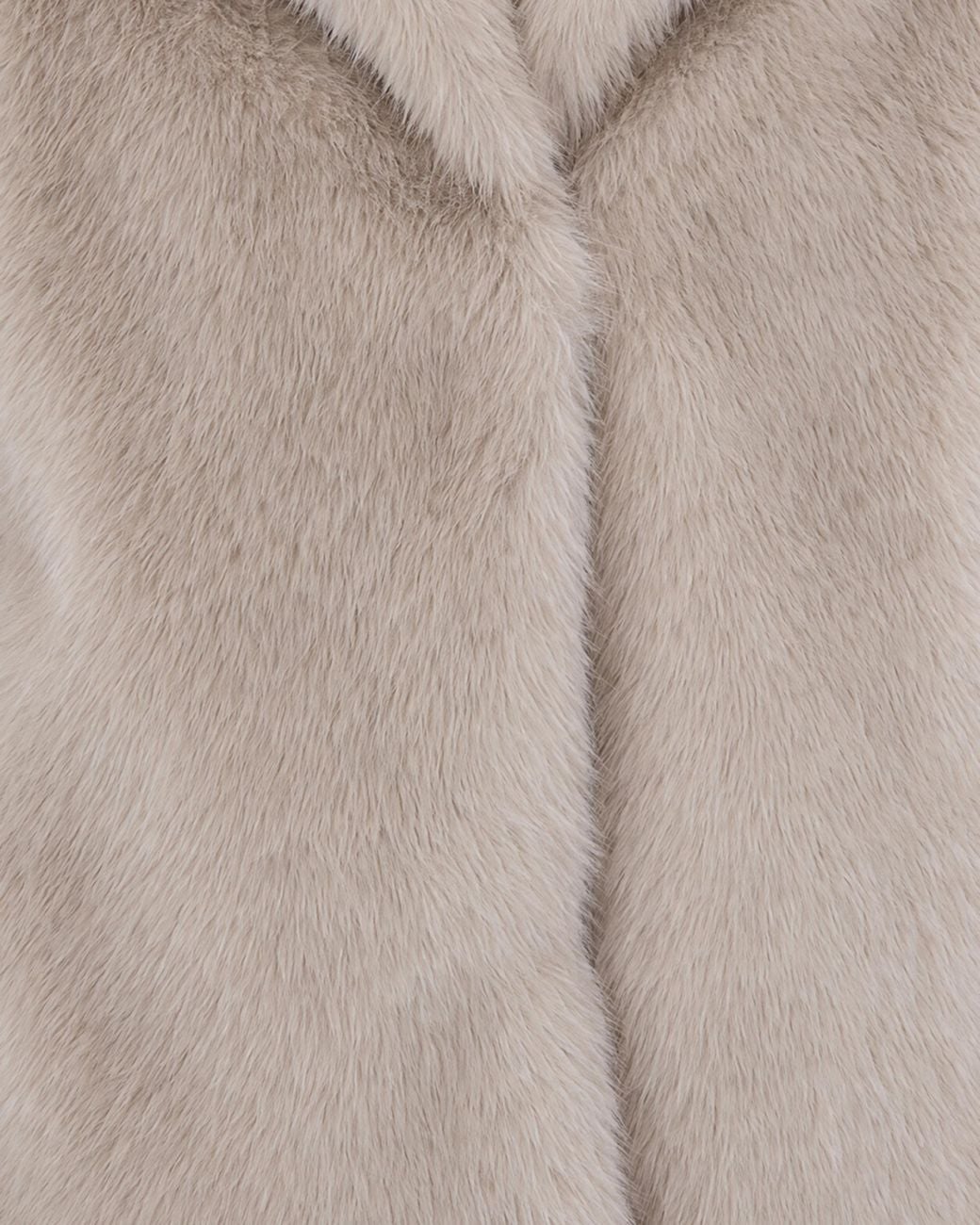 Weekend by Maxmara Gray Short Faux-Fur Jacket Polyester Knit