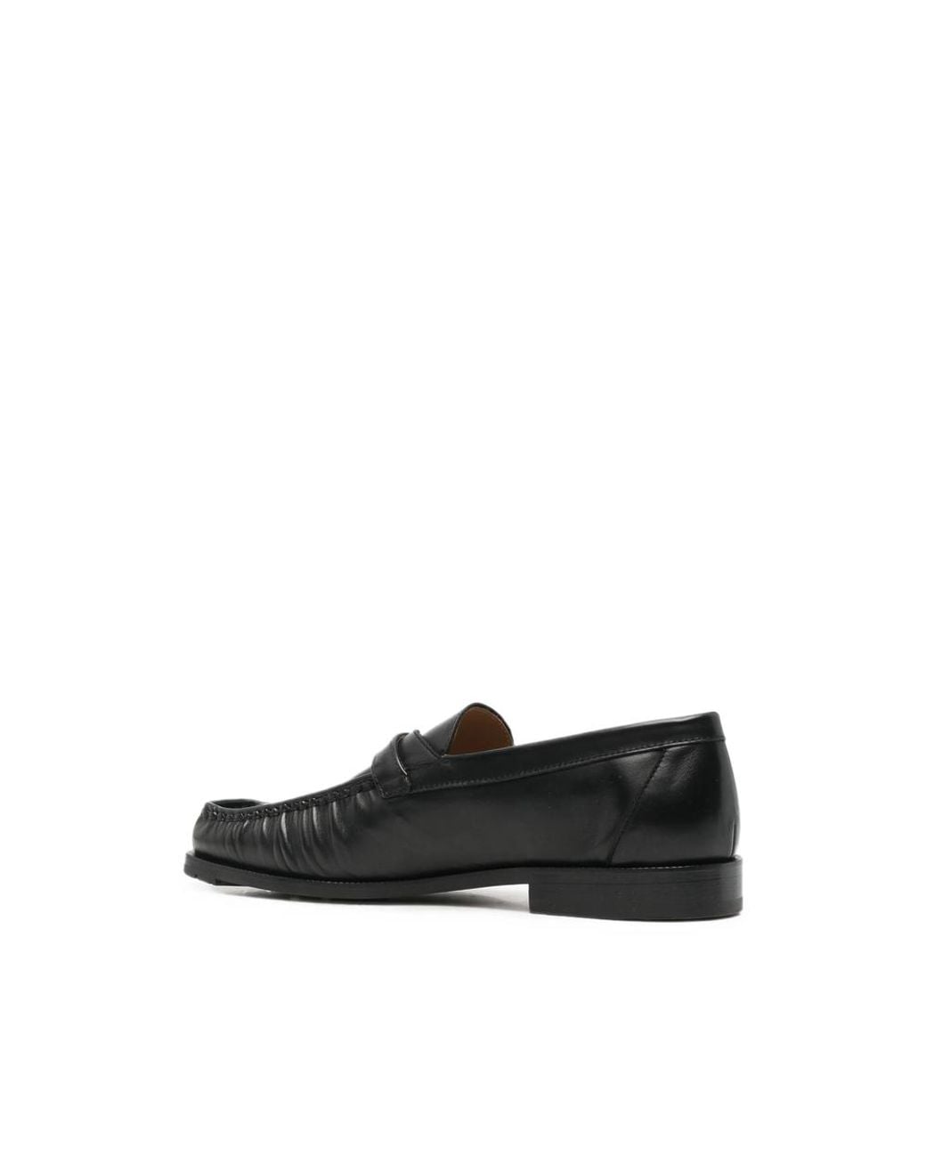 Magliano Black Buckled Leather Loafers for men