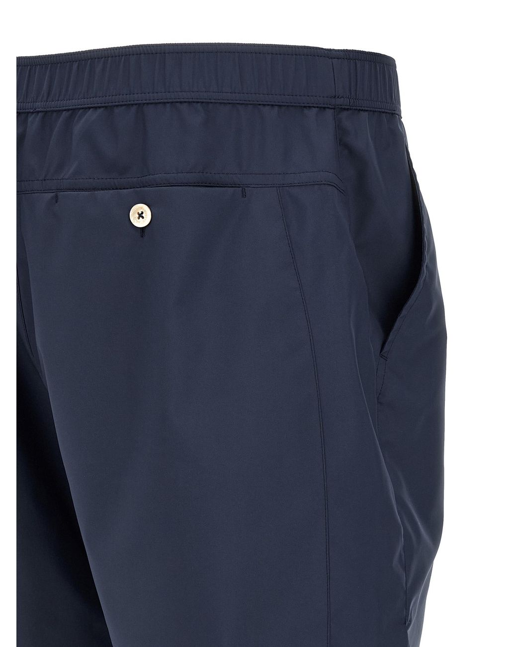 Brunello Cucinelli Blue Polyester Bermuda Shorts for men