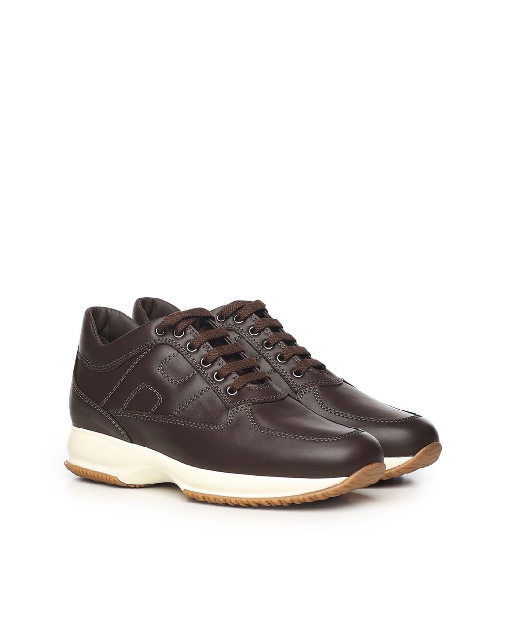 Hogan Brown Interactive Sneakers for men