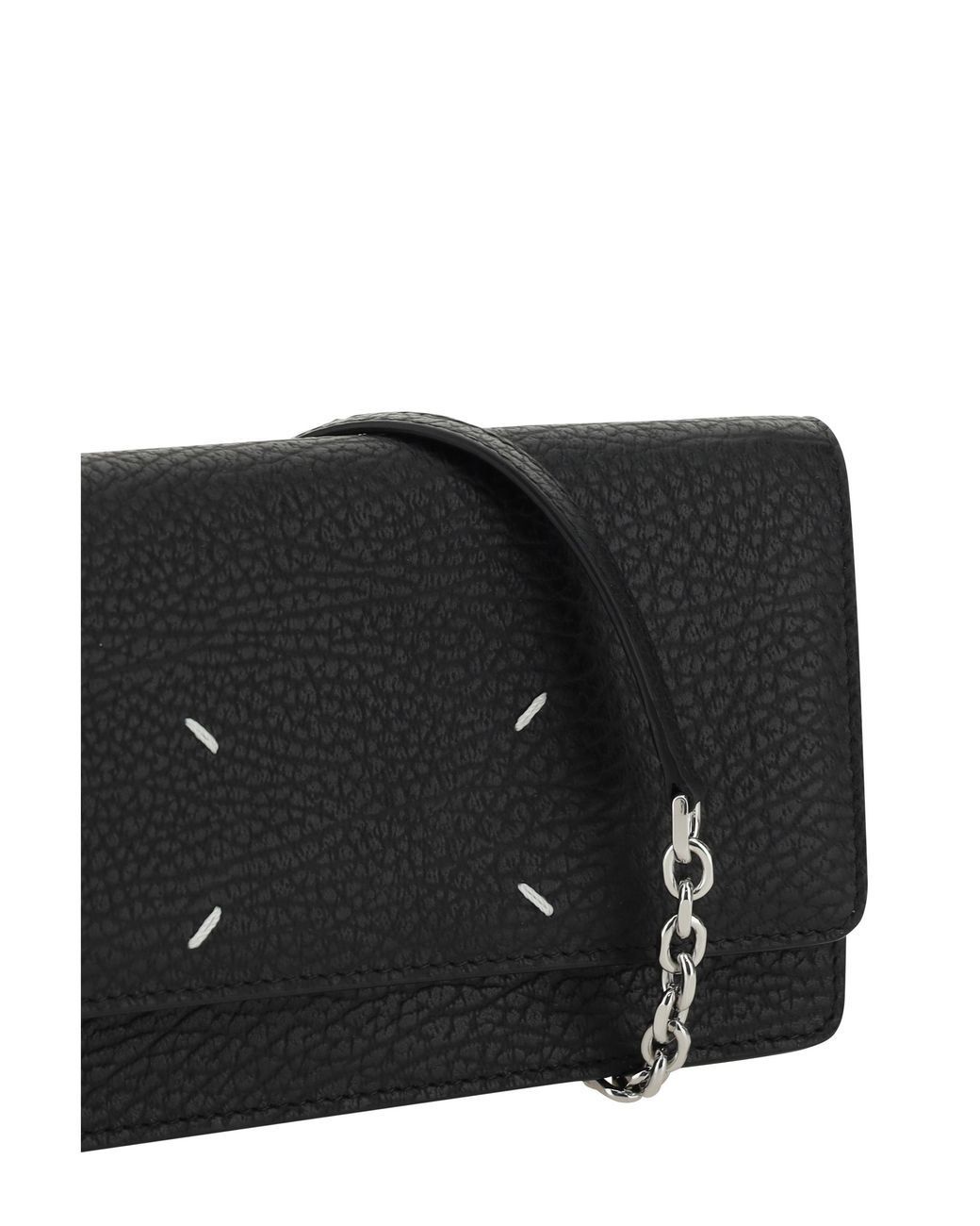 Maison Margiela Black Wallet Calf Leather & Purses