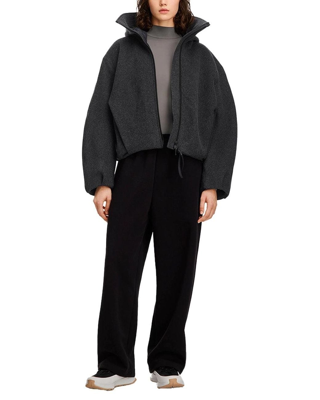 Canada Goose Black Chilliwack Wool Bomber Carbon