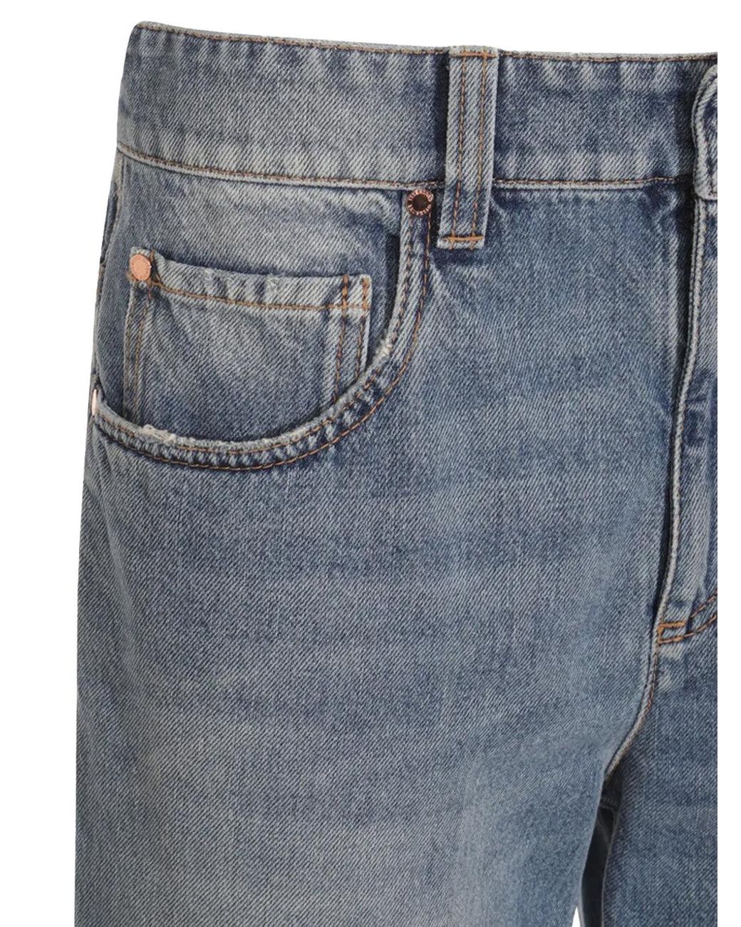 Brunello Cucinelli Blue Denim Trousers
