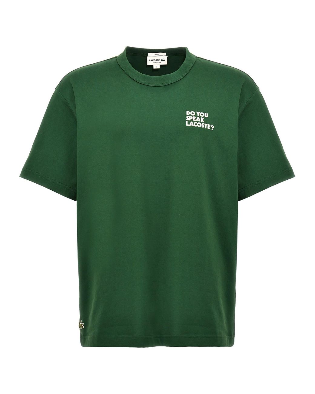 LACOSTE 緑色 Tシャツ DO YOU SPEAK LACOSTE? lacoste-Green-Do-You-Speak-T-