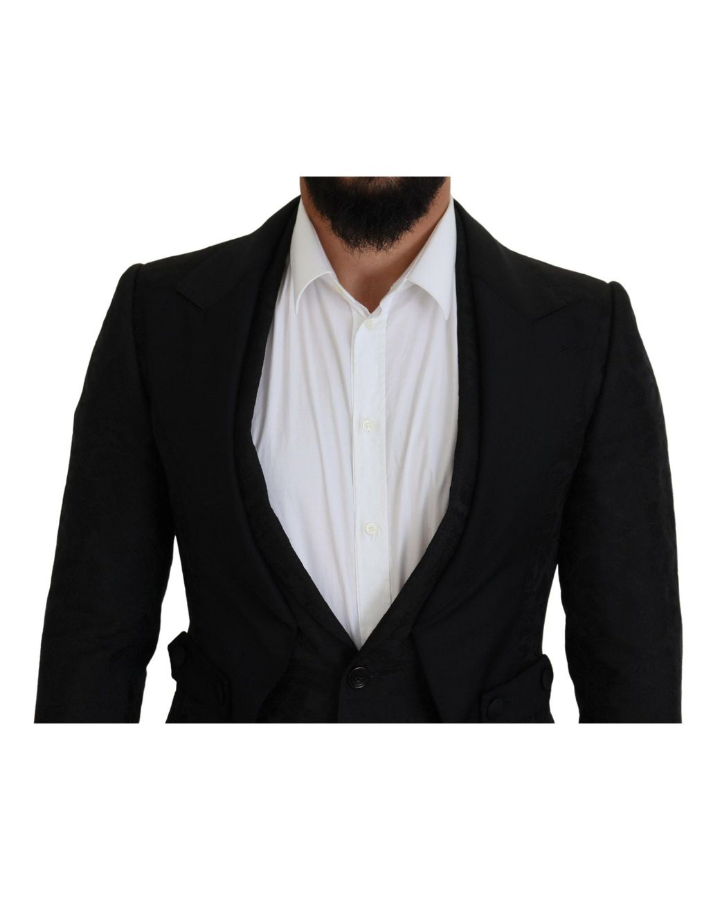 Dolce & Gabbana Black Polyester 2 Piece Martini Suit for men