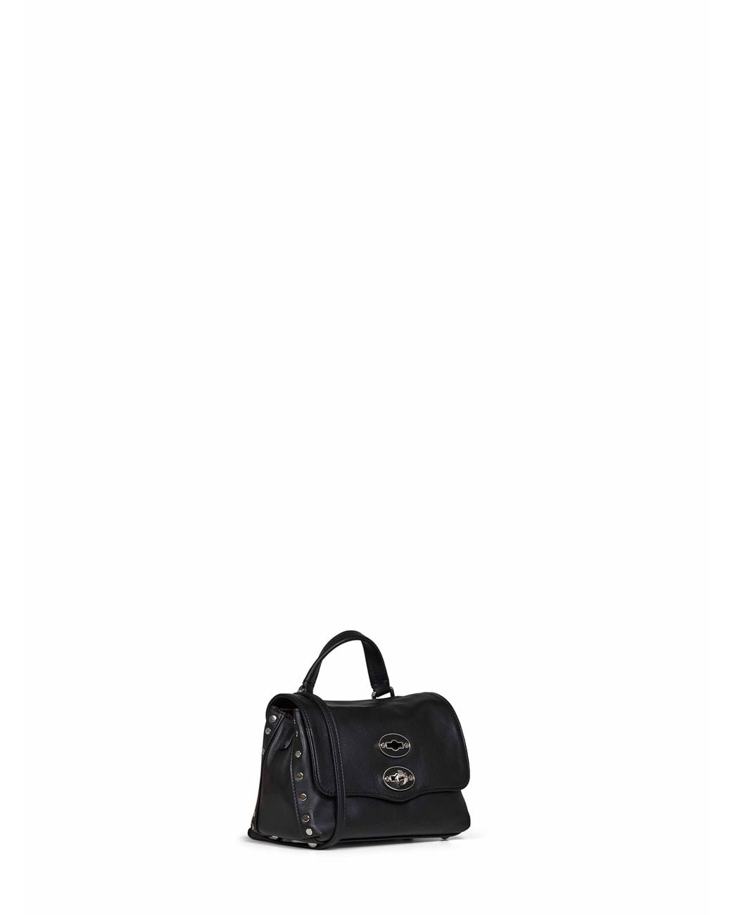 Zanellato Black Handbag Baby Postina Lavagna Bovine Leather Handbags