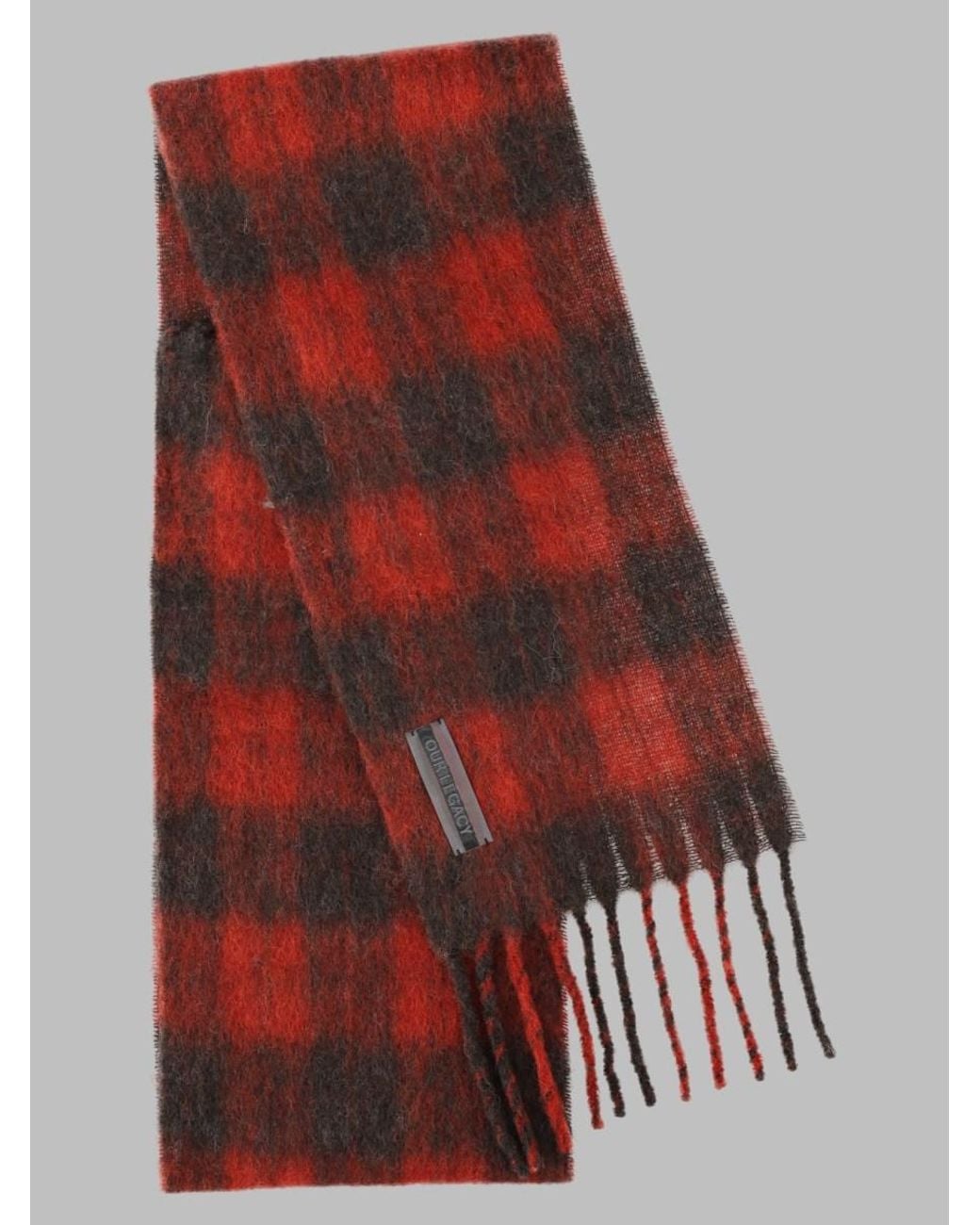 Our Legacy Red Alpaca Wool Scarf Polyamide Scarfs for men