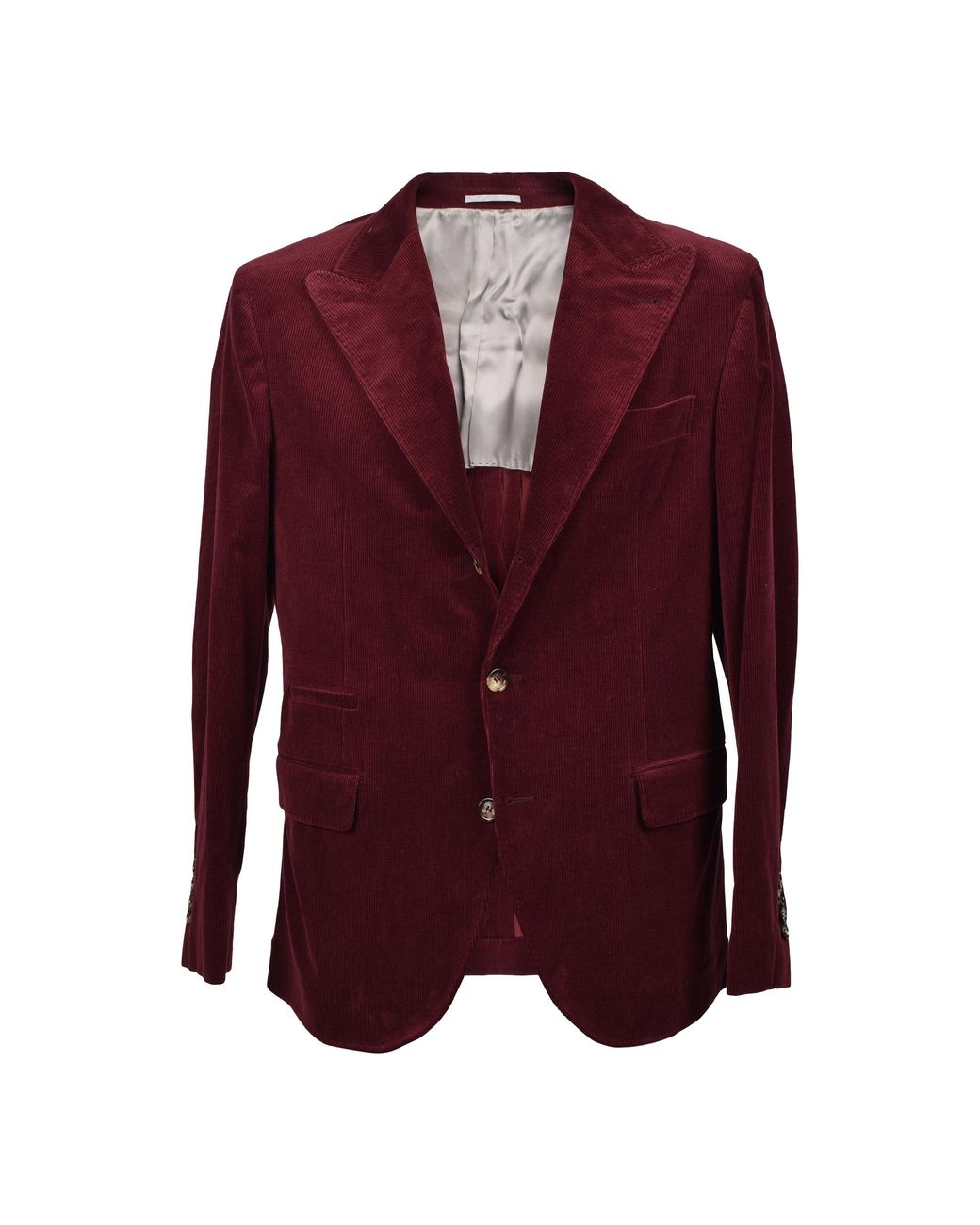 Brunello Cucinelli Red Burgundy Wool Cashmere Blazer for men