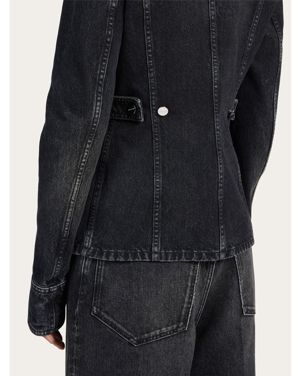 Ferragamo Blue Cotton Denim Jacket Clothing