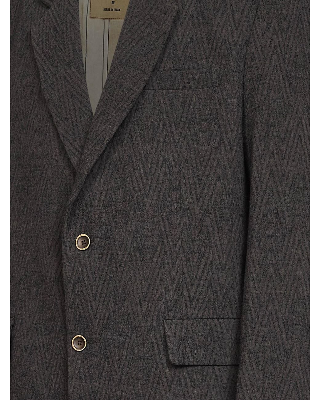 Uma Wang Black And Stretch Wool Chevron Java Blazer for men