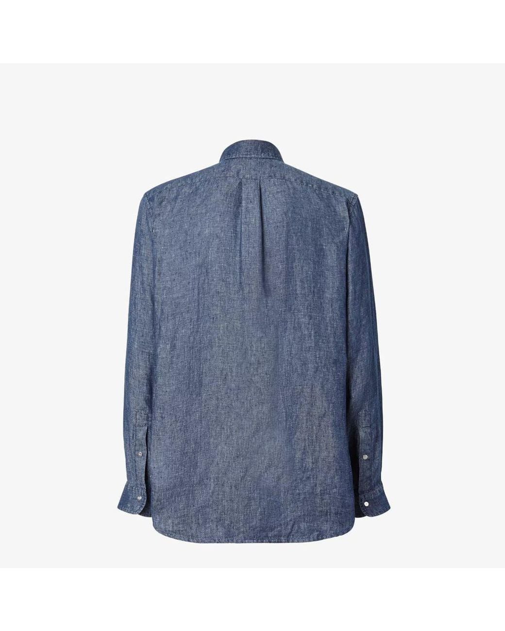 Fendi Blue Fendi Denim Button-Down Shirt for men