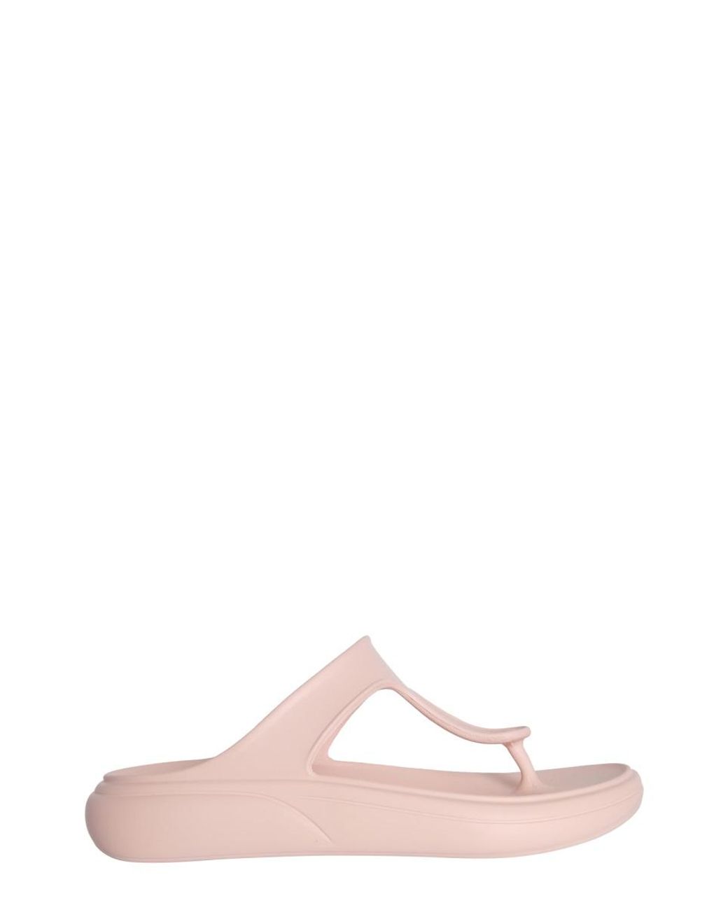 Stuart Weitzman Pink T-Strap Slide Sandals Rubber