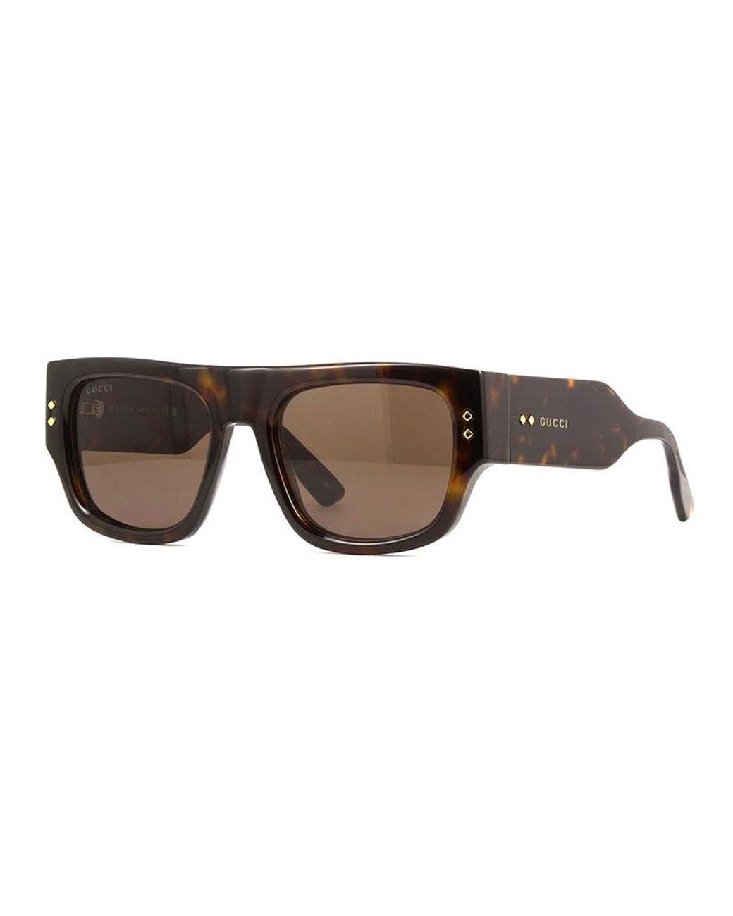 Gucci Brown Sunglasses Square Full Rim, Dark Frame And Lens Gg1262S002 for men