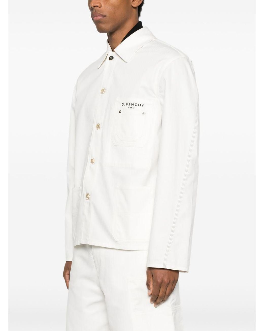 Givenchy White Denim Cotton Jacket for men