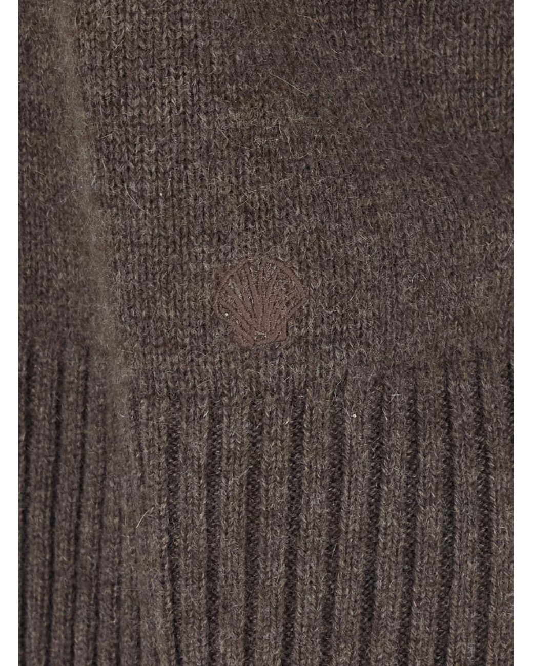 Loulou de Saison Brown Cashmere Round Neck Sweater Tops