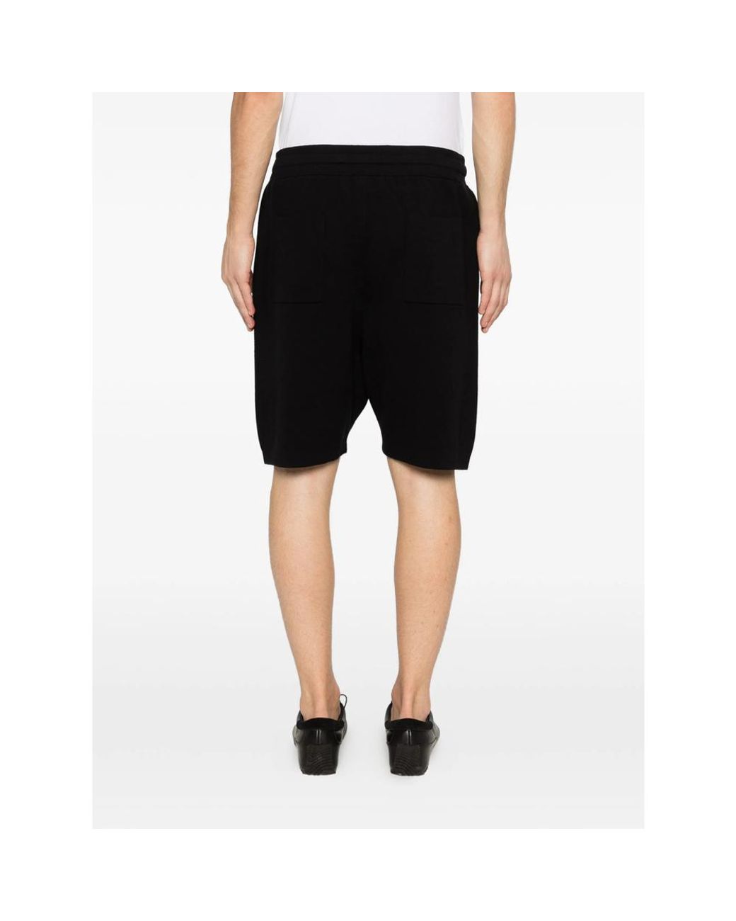 Scaglione Black Drawstring Shorts for men