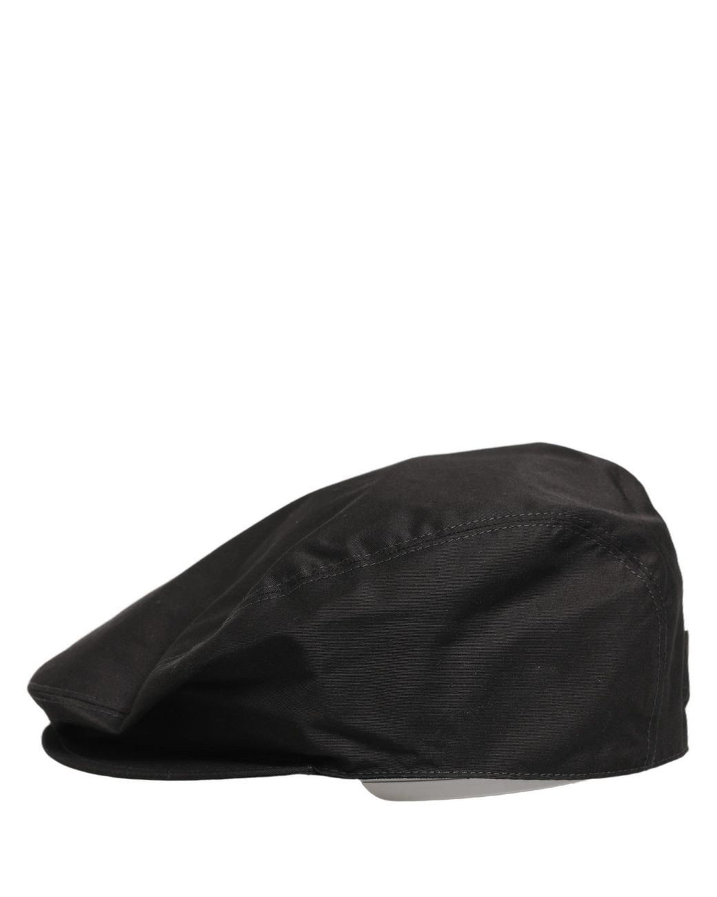 Dolce & Gabbana Black Cotton Stretch Newsboy Cloth Capello Hat Nylon Elastane for men