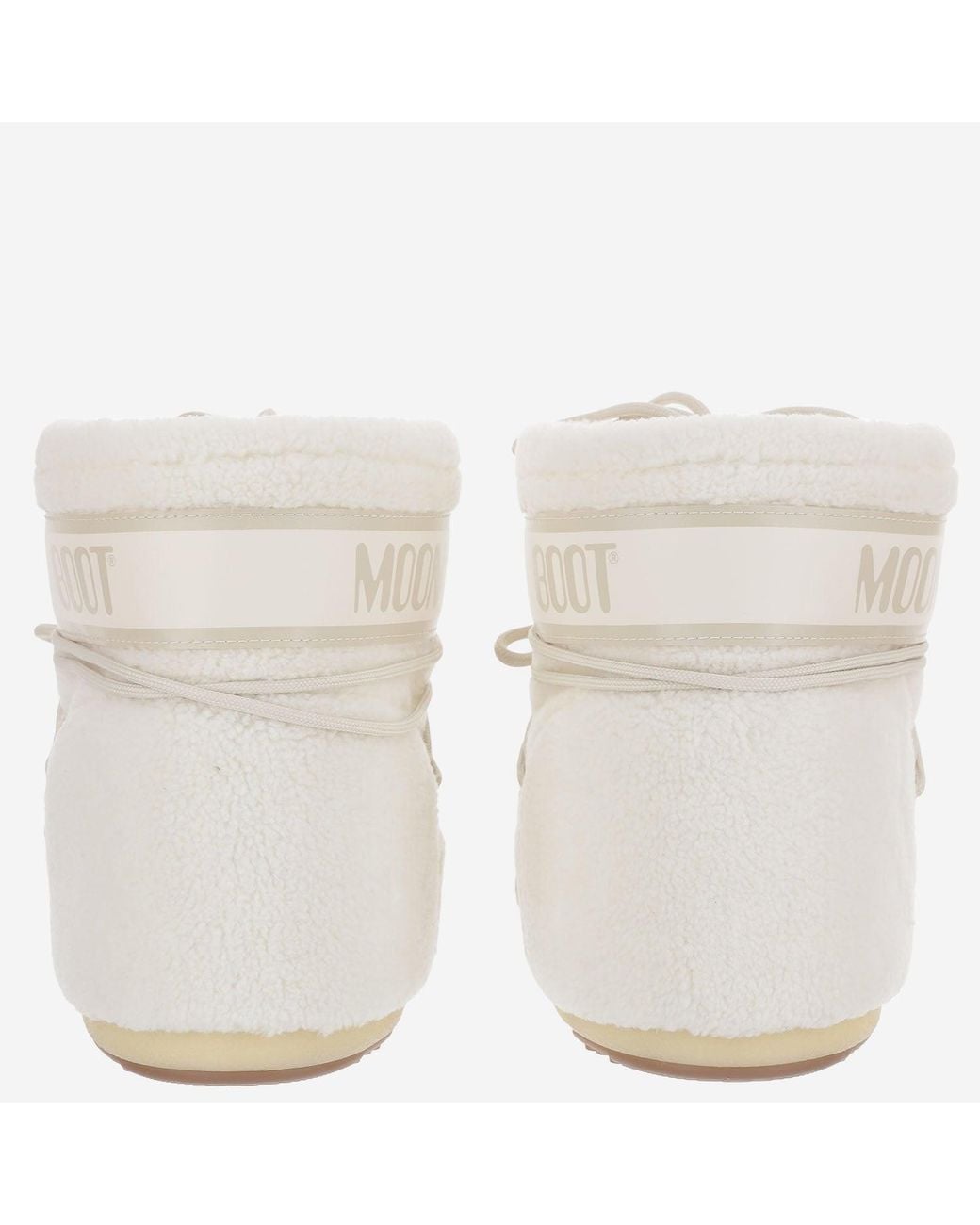 Moon Boot White Ankle Boots Icon Low Fleece Acrylic