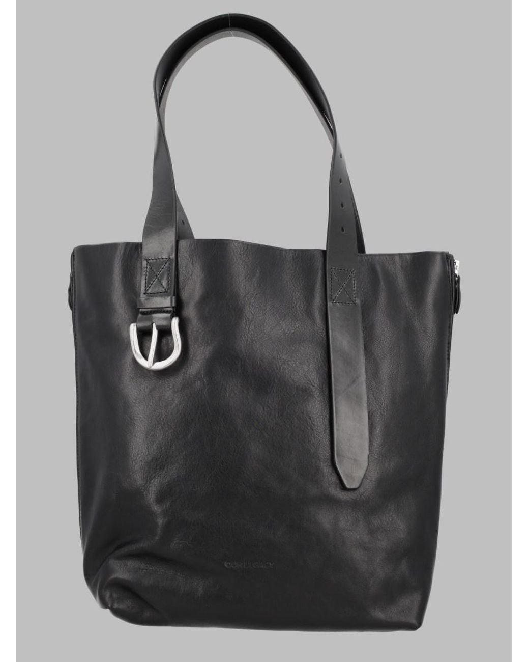 Our Legacy Black Throttle Tote Bag Leather
