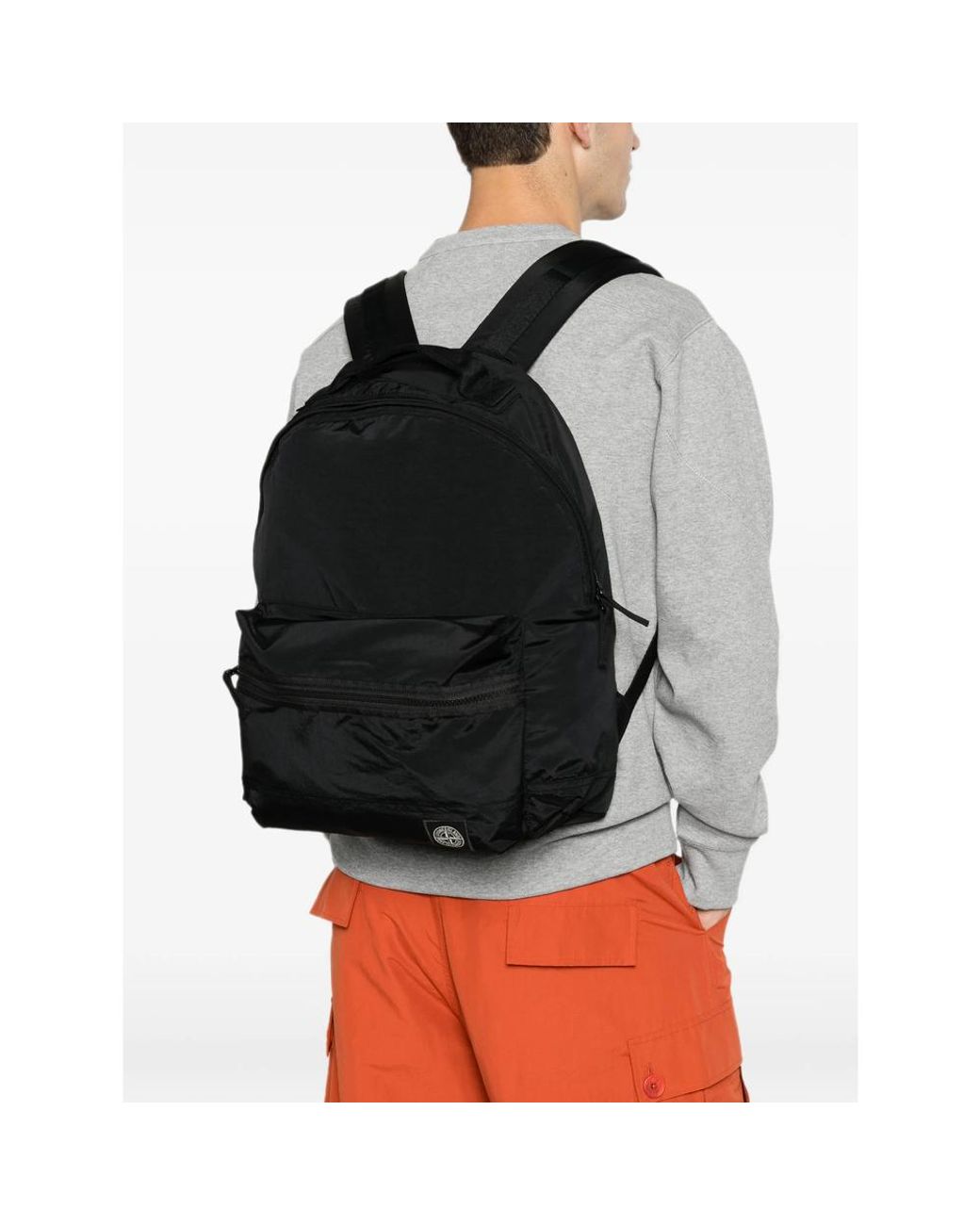 Stone Island Black Backpacks for men