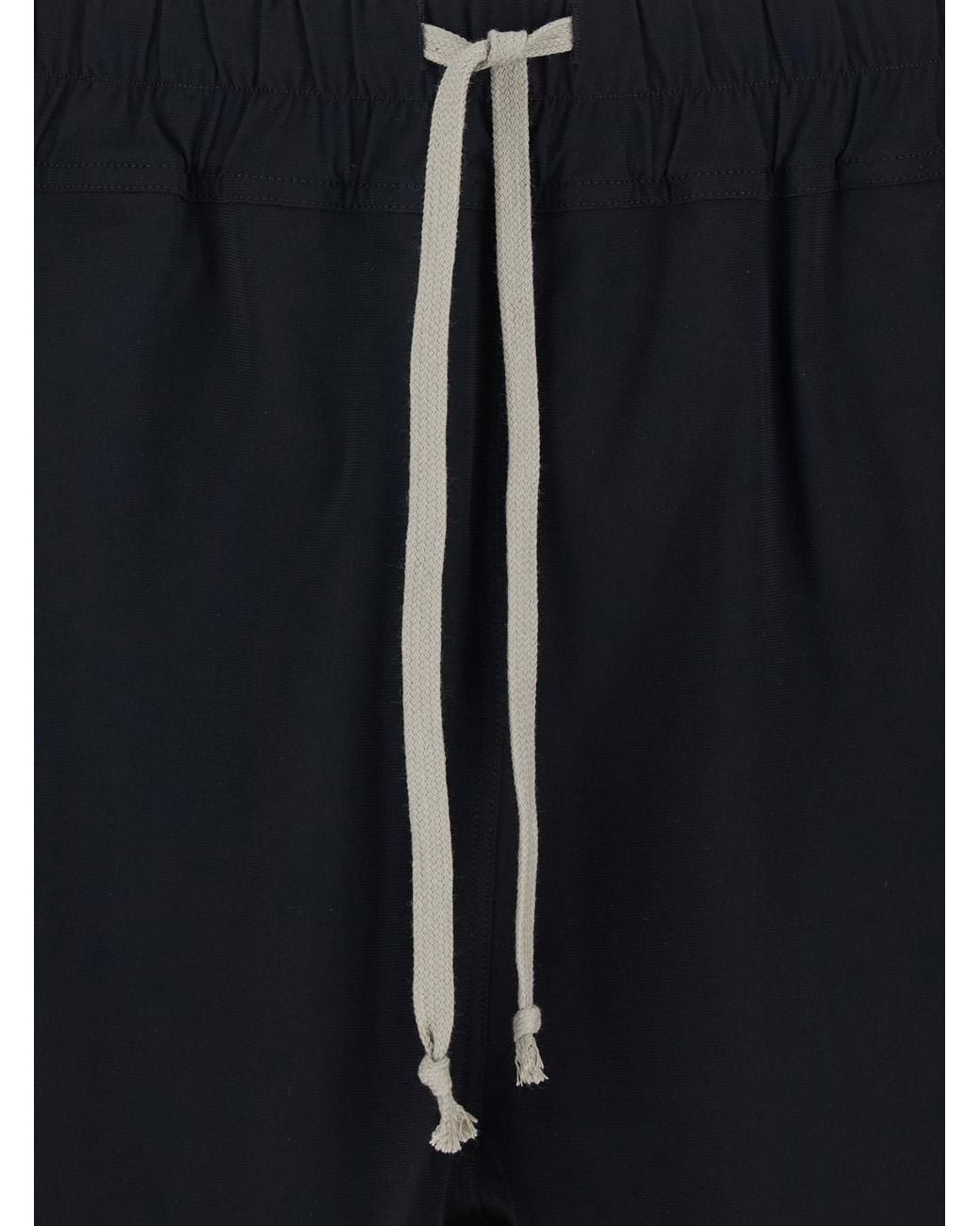 Rick Owens Blue Swim Shorts With Elastic Drawstring Waist for men