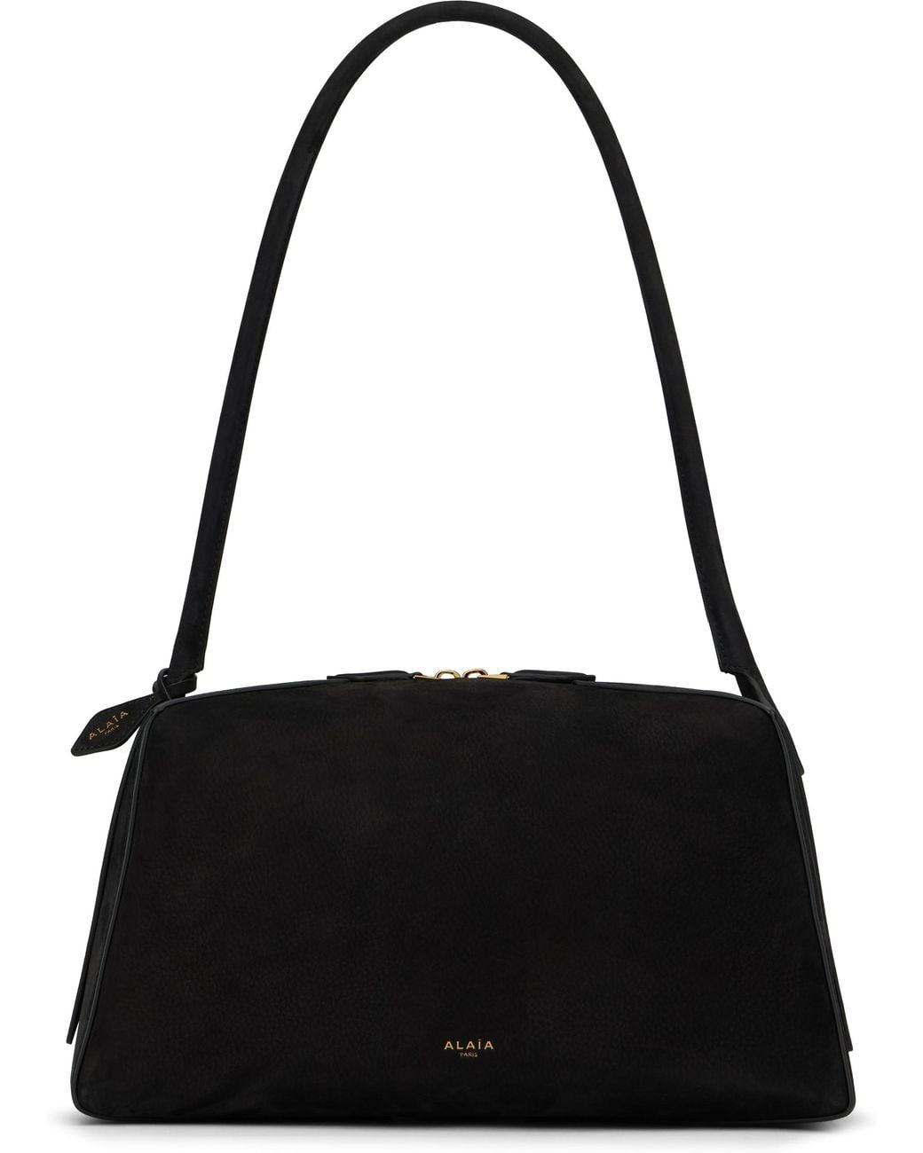 Alaïa Black Shoulder Bag Le Bouledogue Suede Leather