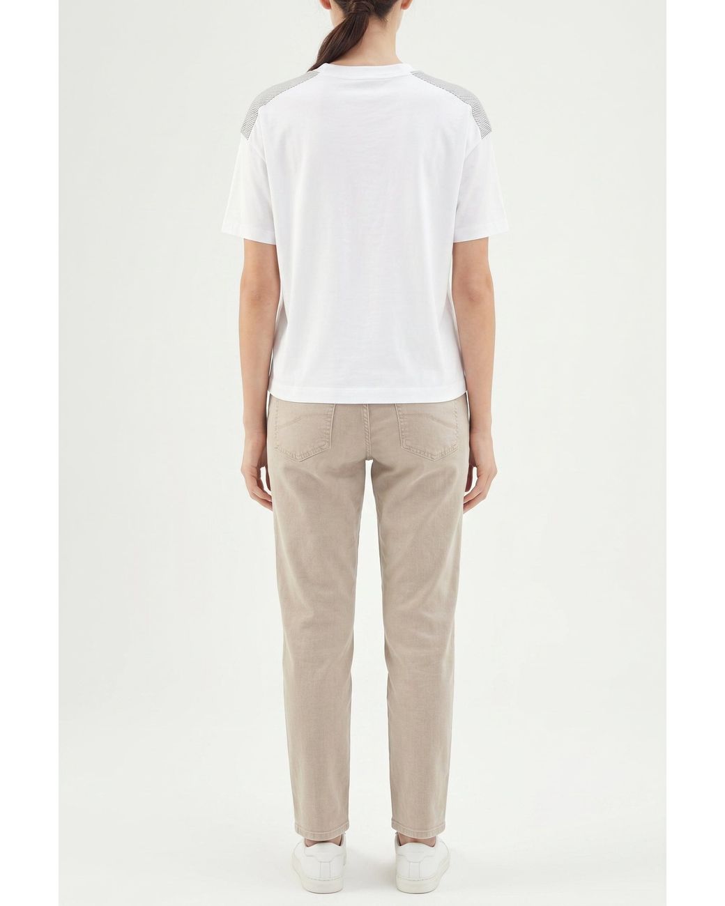Brunello Cucinelli White Short Sleeve Shirt