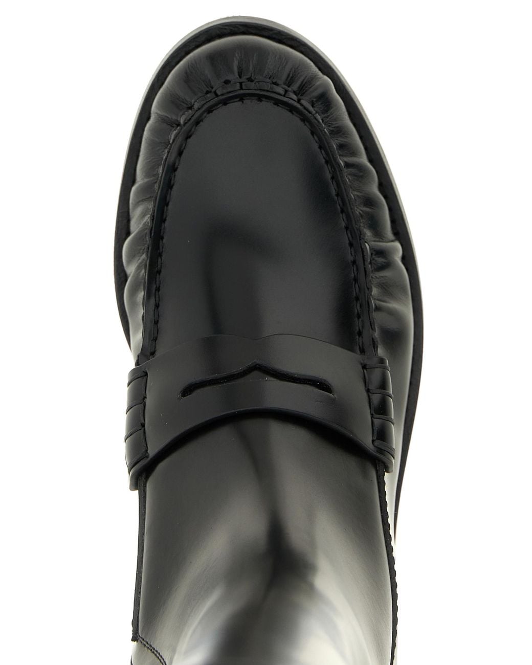 Prada Black Prada Calfskin Over-The-Knee Boot