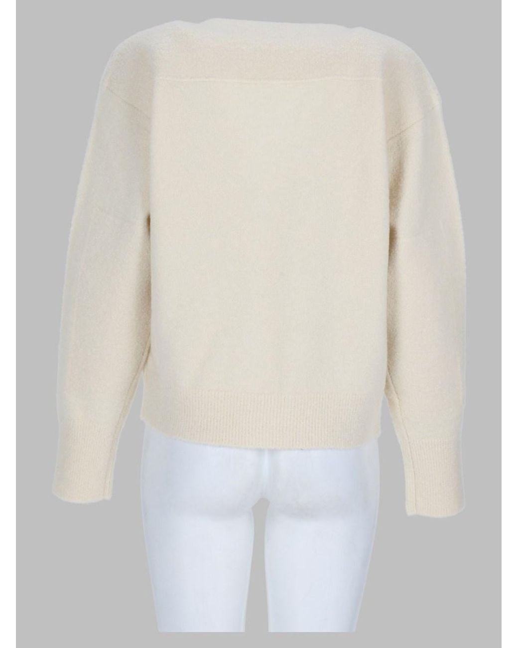 Bottega Veneta White Cashmere Cardigan Sweater