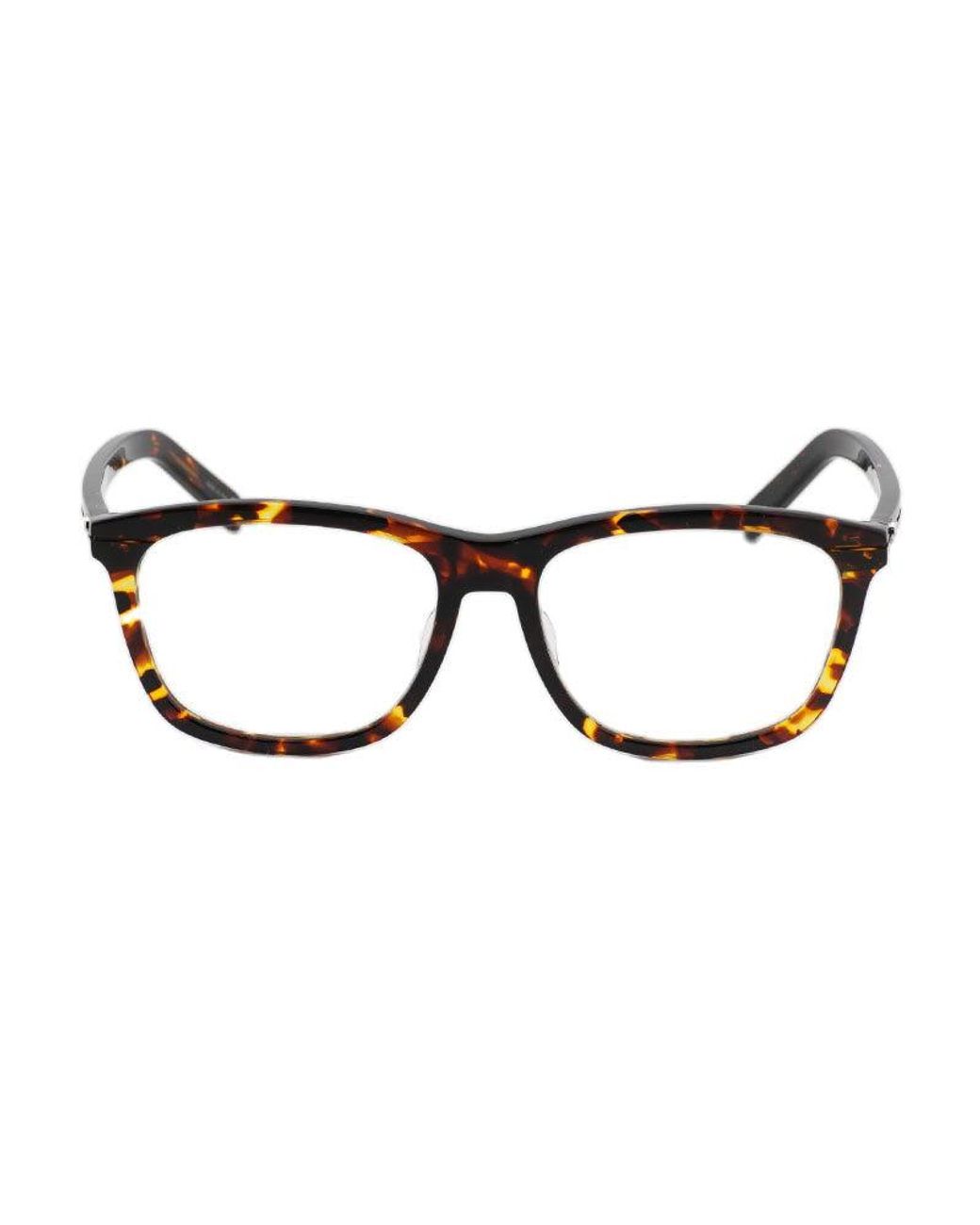 Dior Brown Eyeglasses Square Full Rim, Havana Frame And Clear Demo Lenses Lens Essentialos2F2400