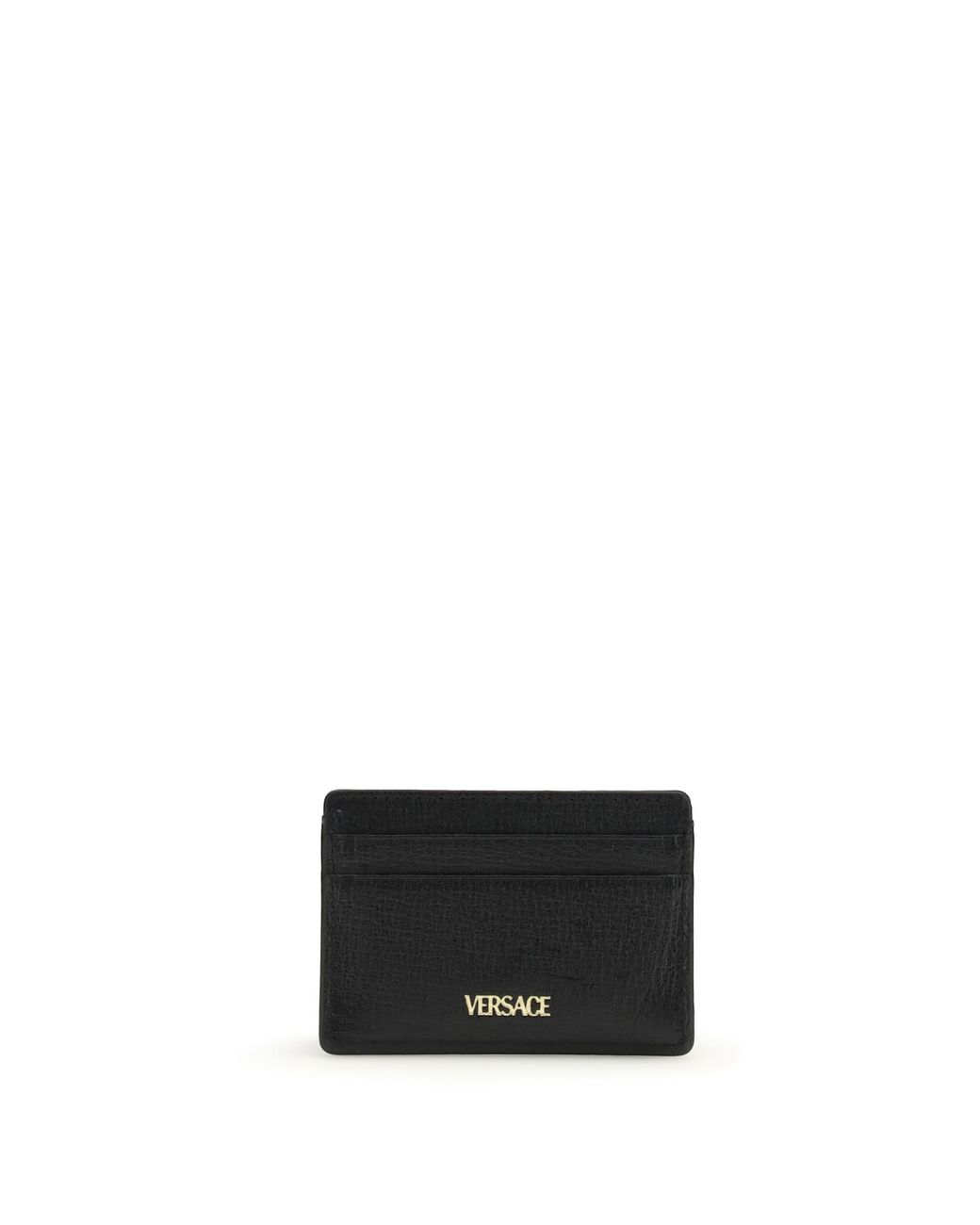 Versace Black Medusa Biggie Leather Card Holder for men