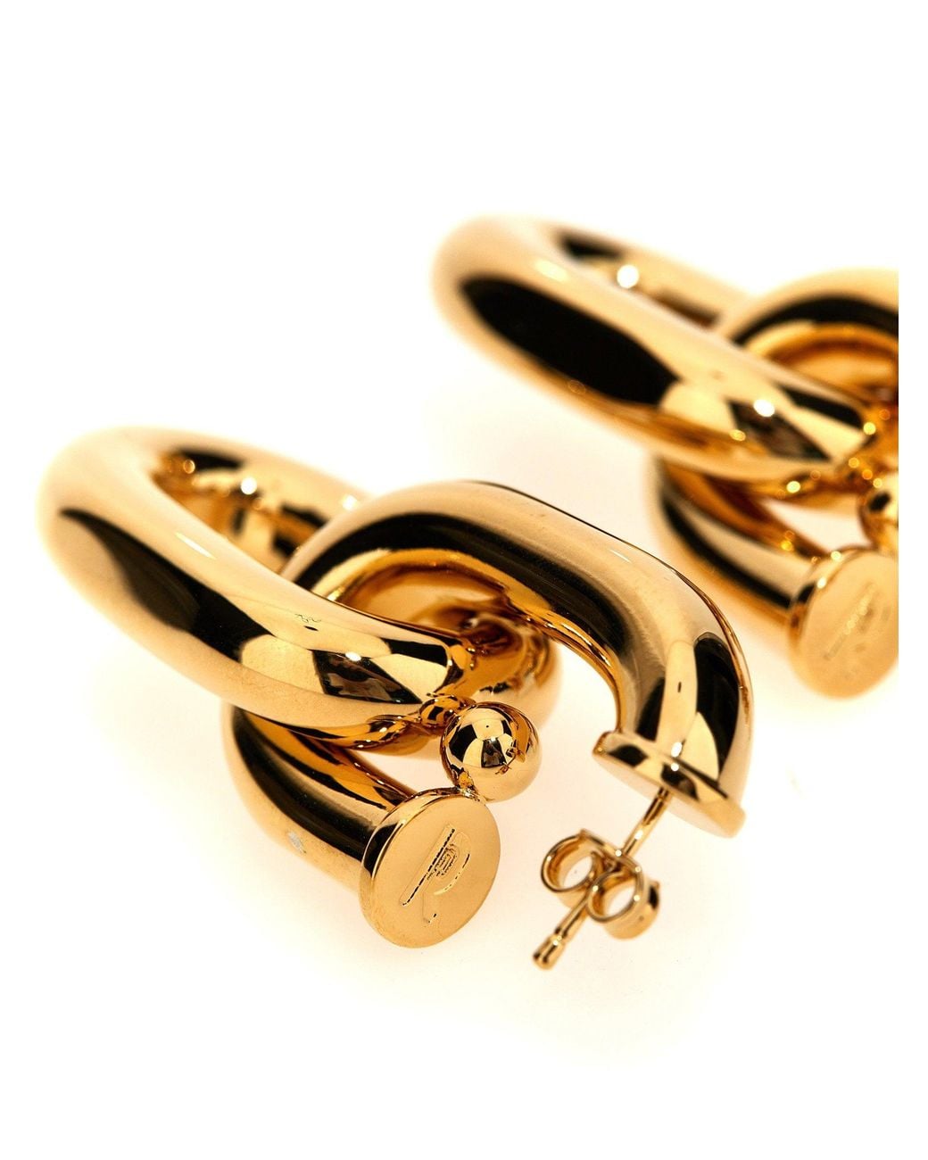 Interlinked Square Rabanne Xl Link Earrings in Metallic | Lyst