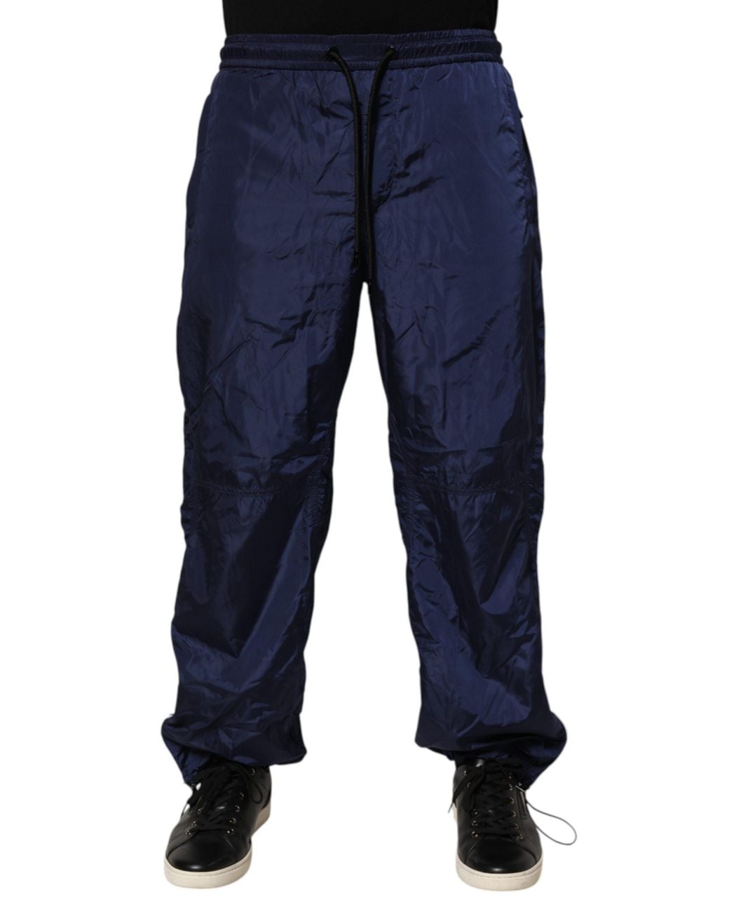 Dolce & Gabbana Blue Nylon Straight Jogger Sweatpants Pants for men