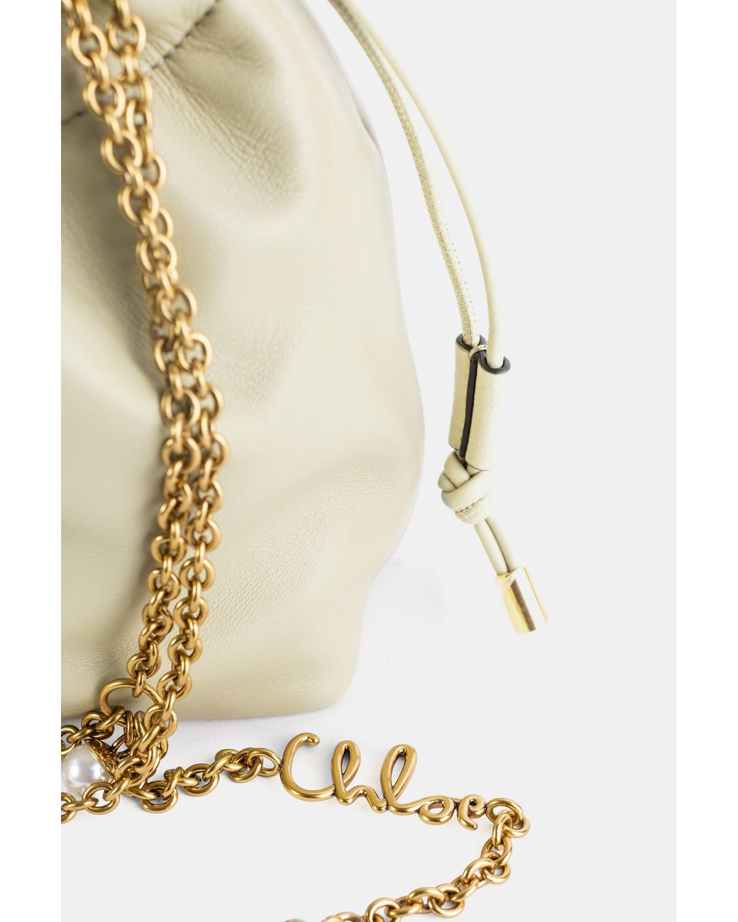 Chloé Natural Icons Pouch Jade Nappa Lambskin Clutches
