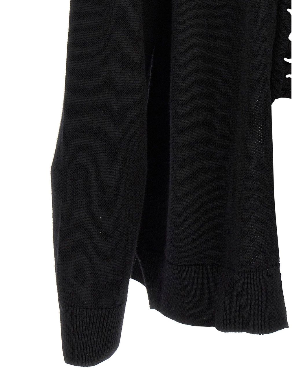 Comme des Garçons Black Macramé-Textured Wool Cardigan for men