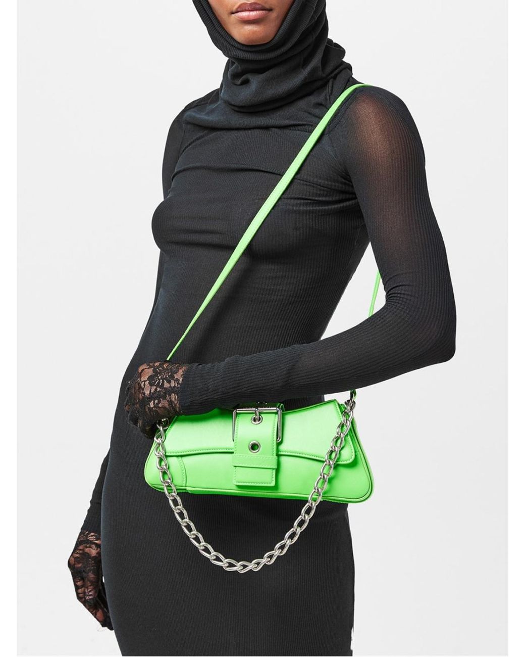 Balenciaga Green Lindsay Shoulder Bag
