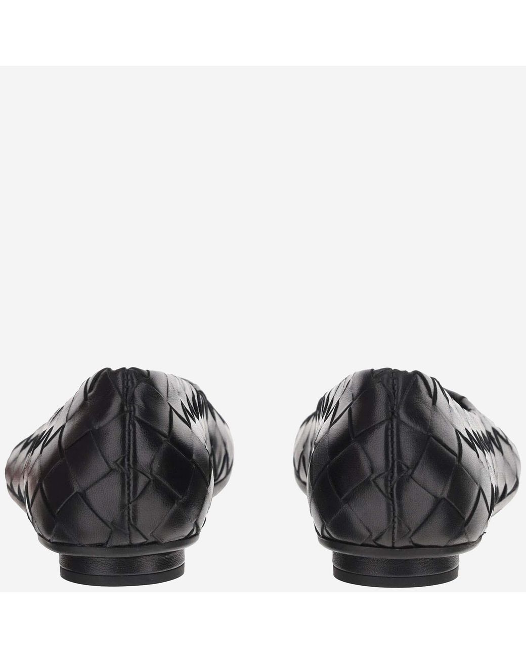 Bottega Veneta Black Ballet Flats Atomic Lambskin Ballerina Shoes