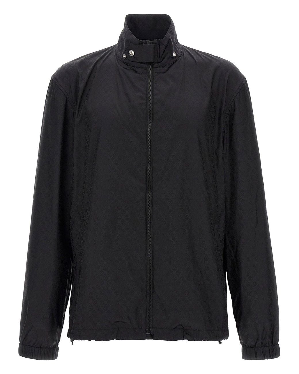 McQueen Black Skull Jacquard Nylon Jacket