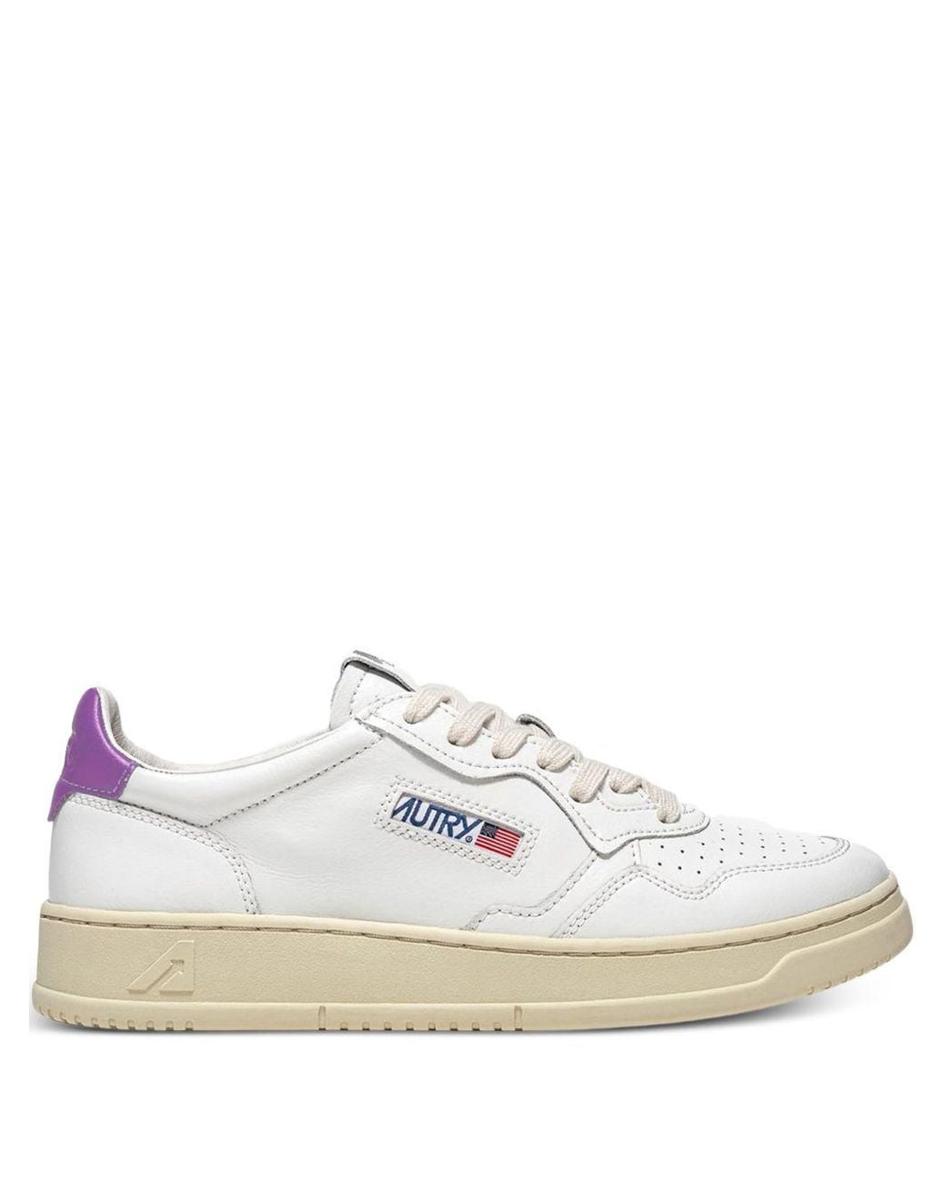 Autry White Flat Shoes